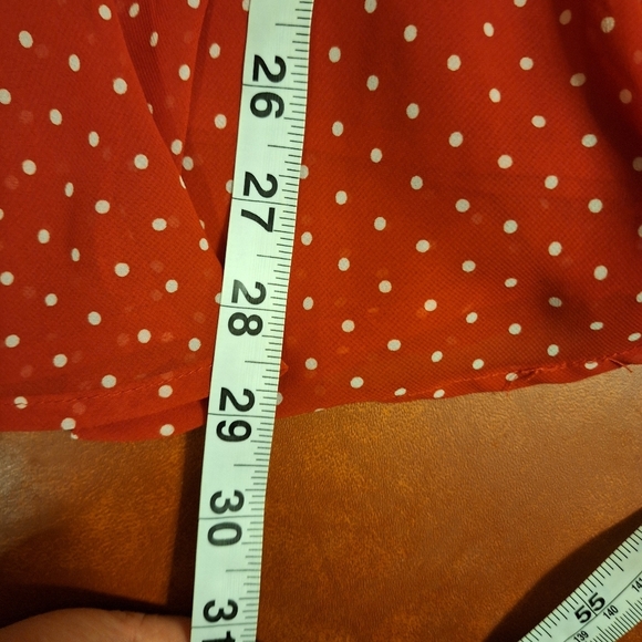 Jaclyn Smith Red Polka Dot Skirt 1X - Picture 6 of 8